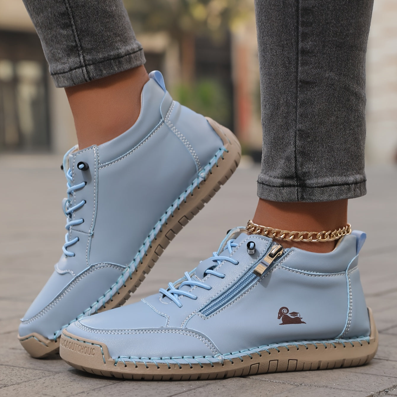 Women's Zip-Up Orthopedic Comfort Sneakers - Mila