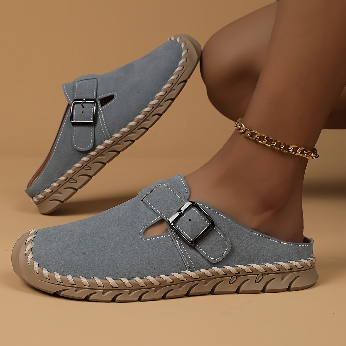 Women's Cozy Buckle Slide Sandals - Marly