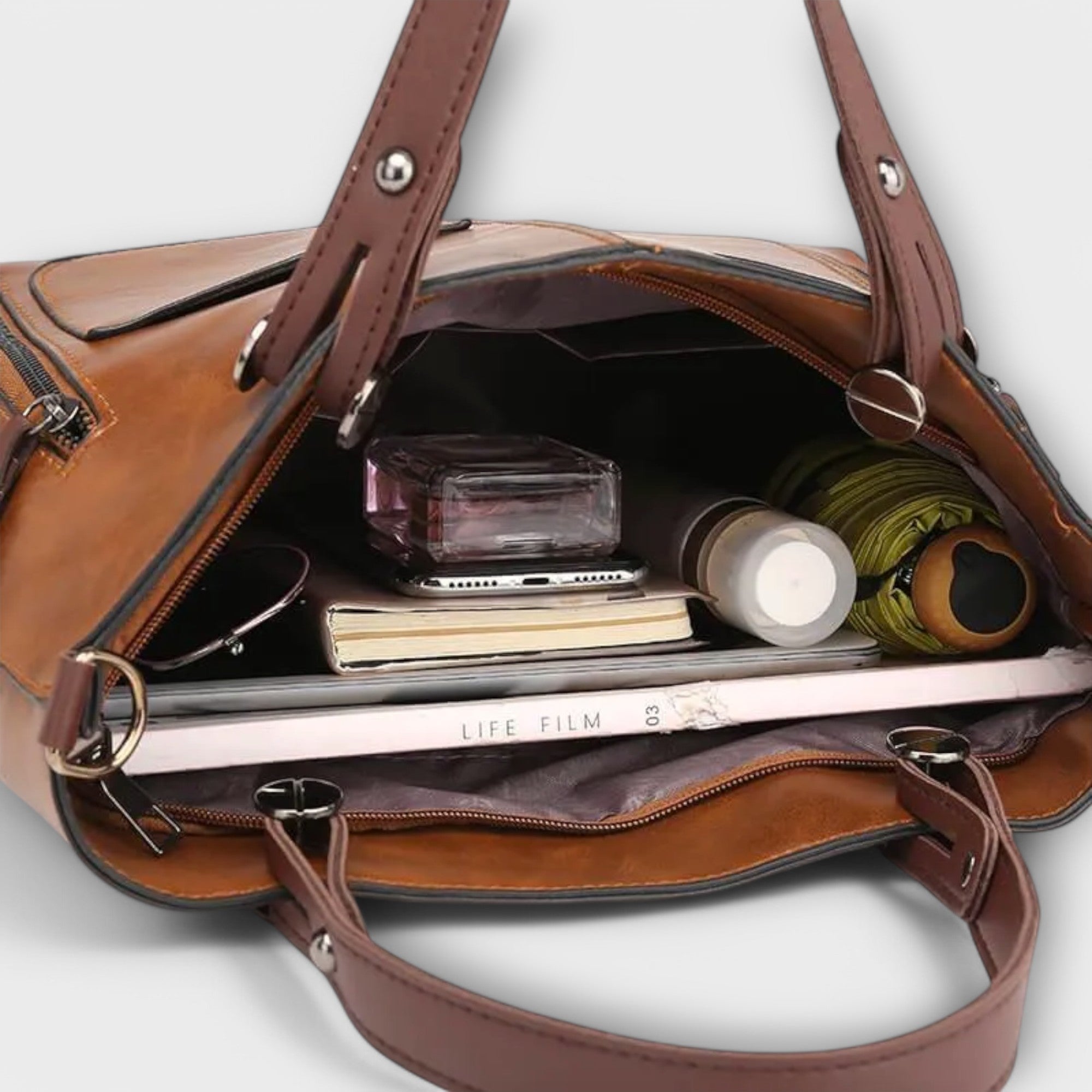 Leather Handbag, Minimalist Design | Serenya