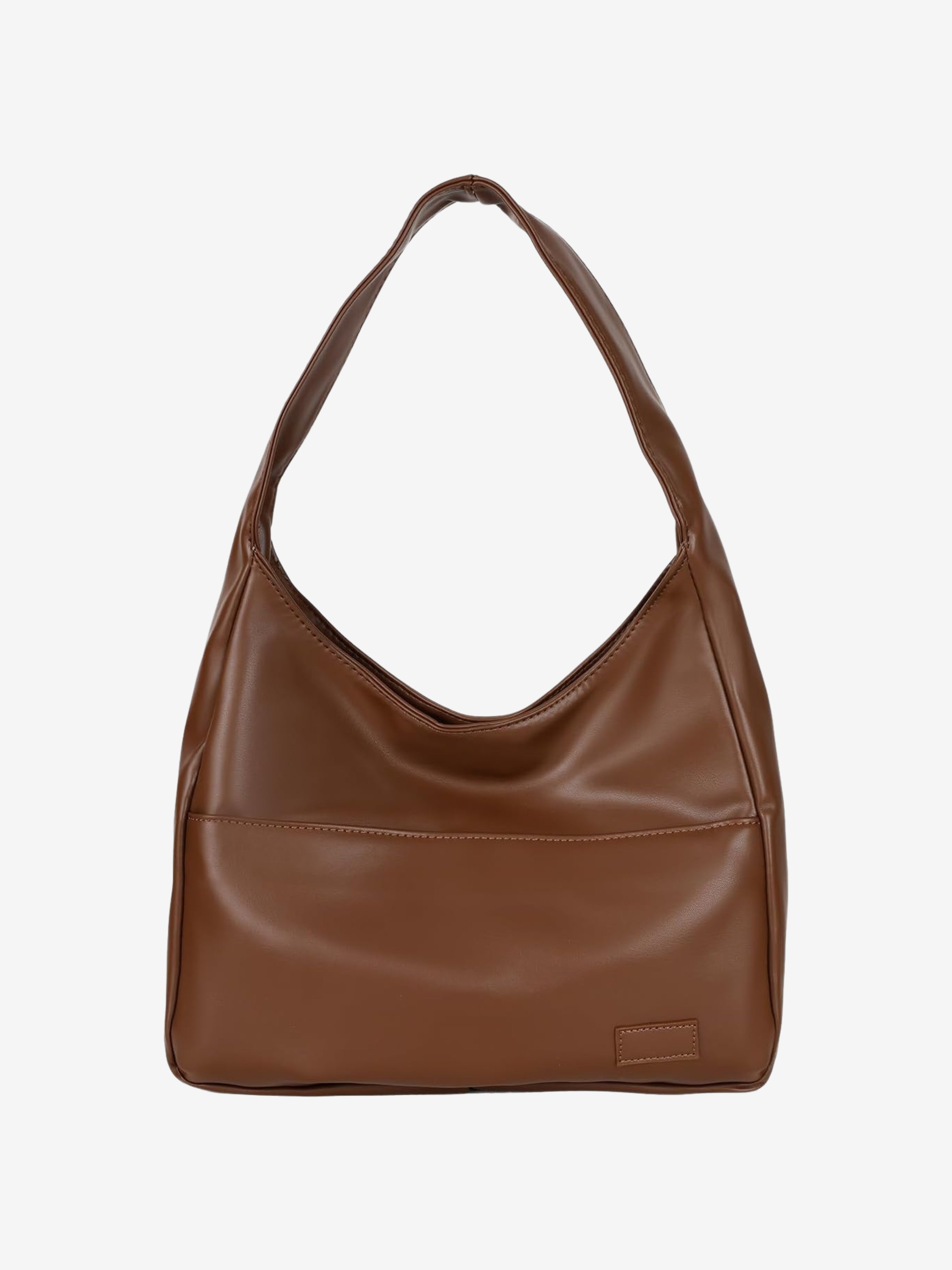 Women's Large Vegan Leather Shoulder Tote Bag for Work & 13 Inch Laptop | Luna