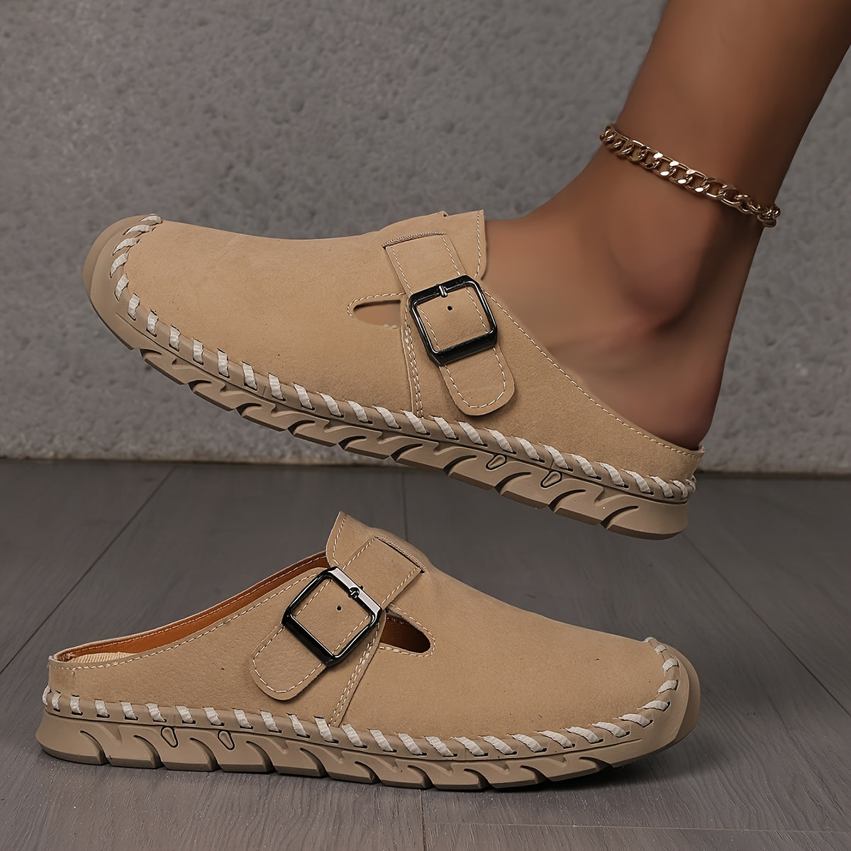 Women's Cozy Buckle Slide Sandals - Marly