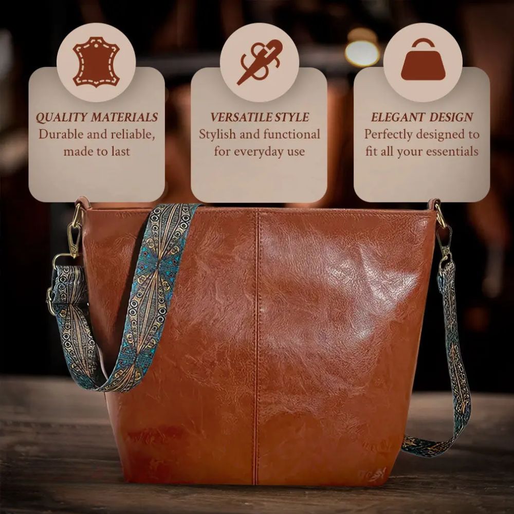 Classic Genuine Leather Shoulder Bag | Greta