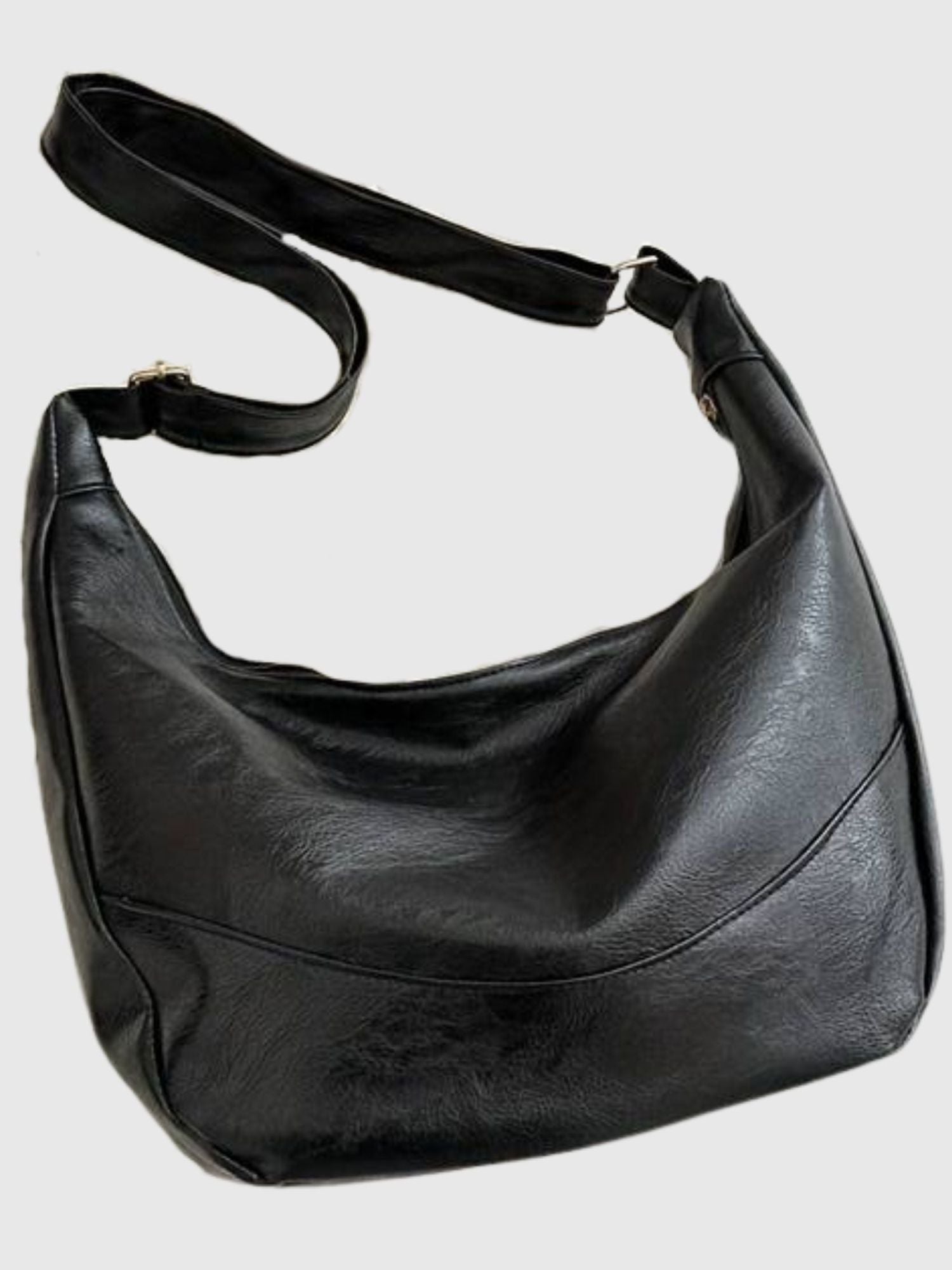Women's Slouchy Faux Leather Shoulder Bag with Adjustable Strap | Clementine
