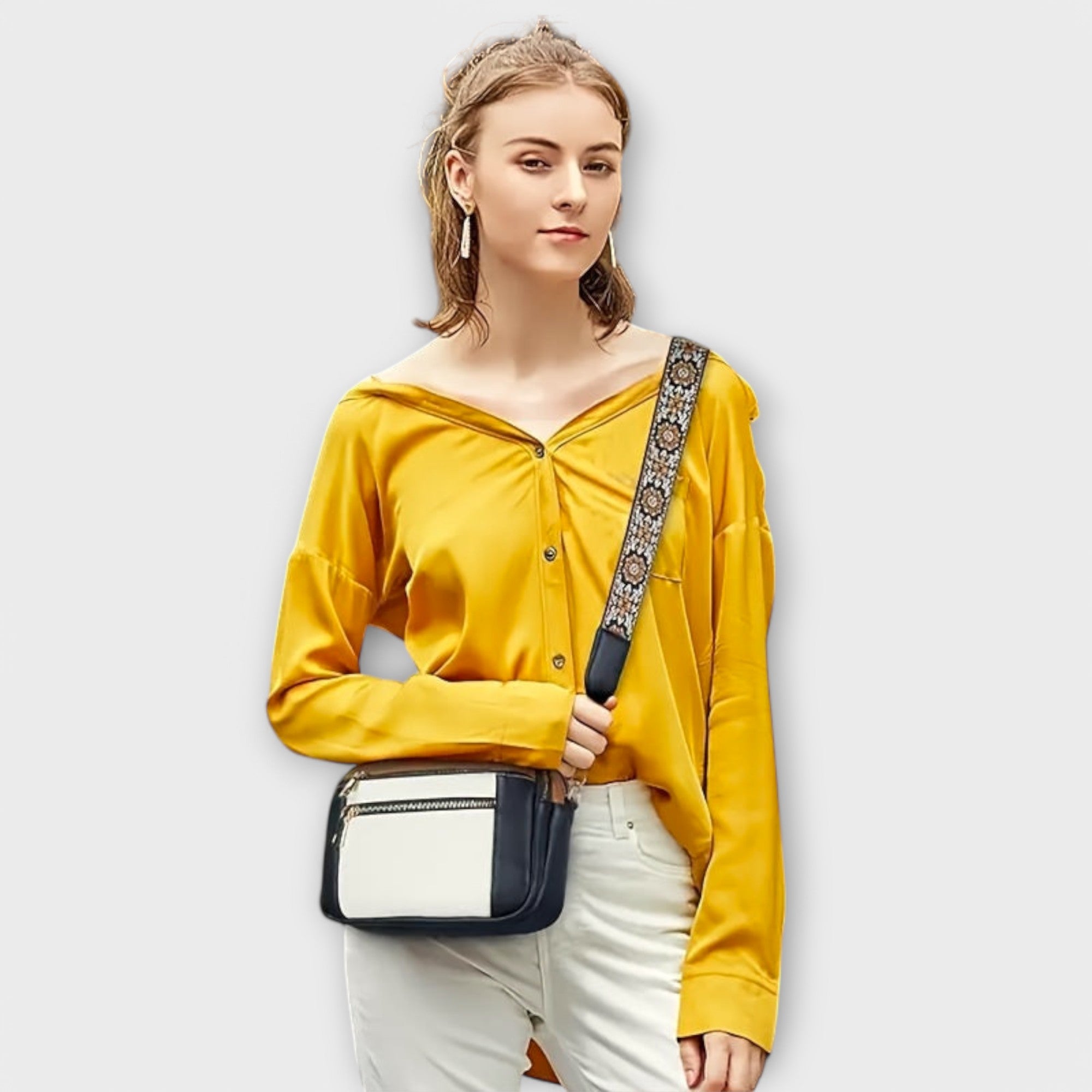 Women's Vegan Leather Crossbody Bag – Boho Strap | Dorianyx