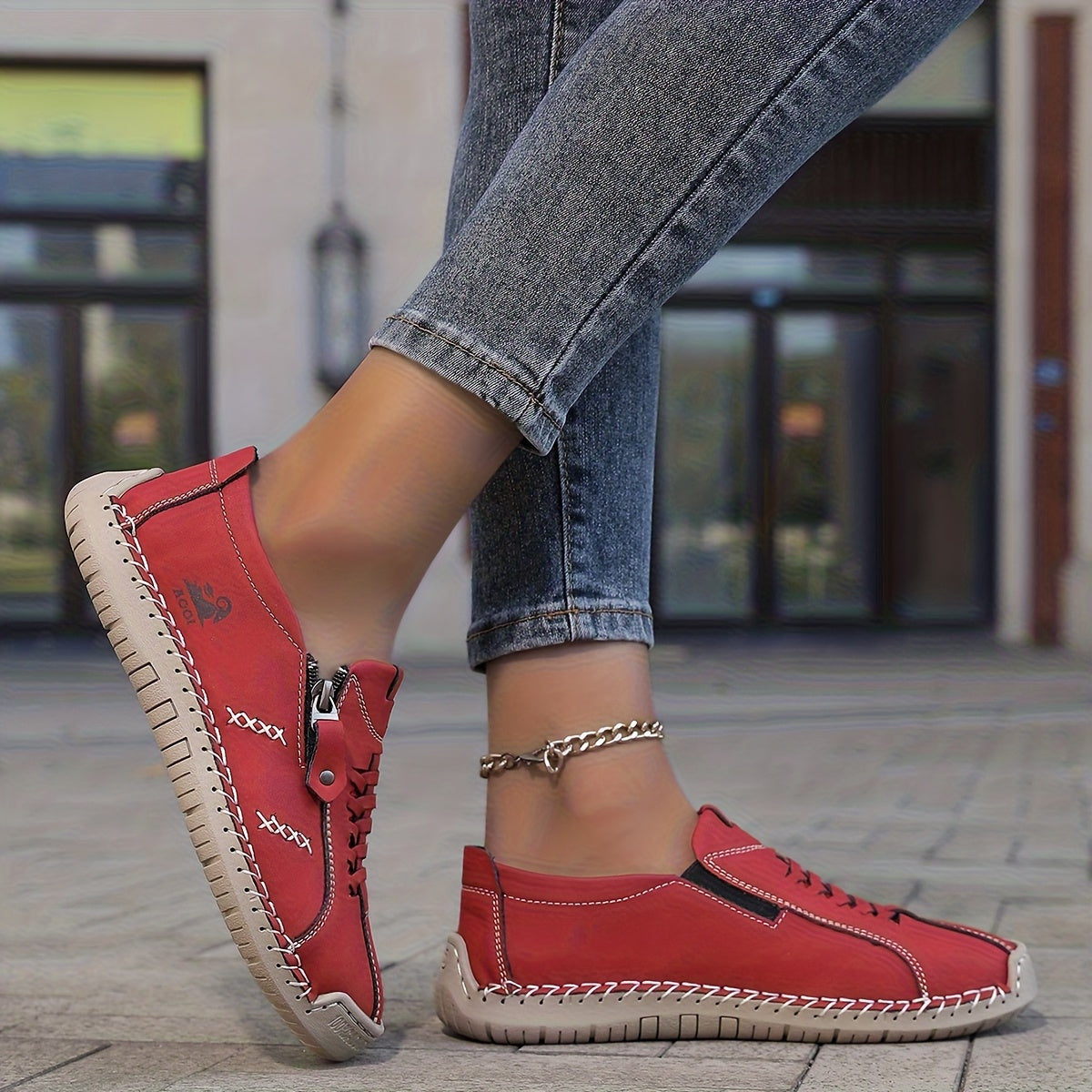 Women's Zip-Up Comfort Sneakers - Nila