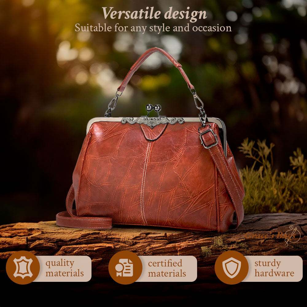 Women's Genuine Leather Vintage Handbag | Elisabeth