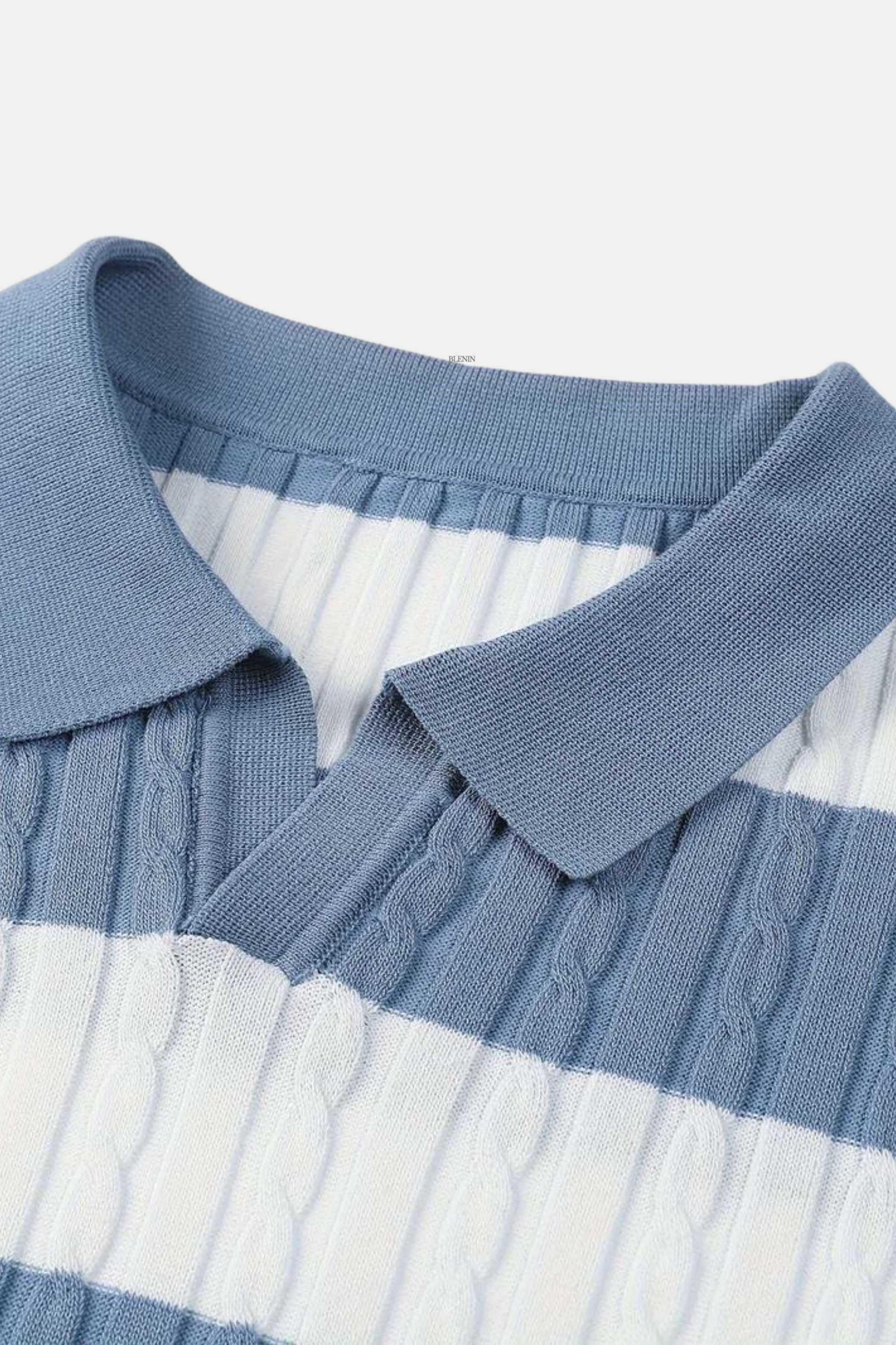 Klyne White Stripe Polo