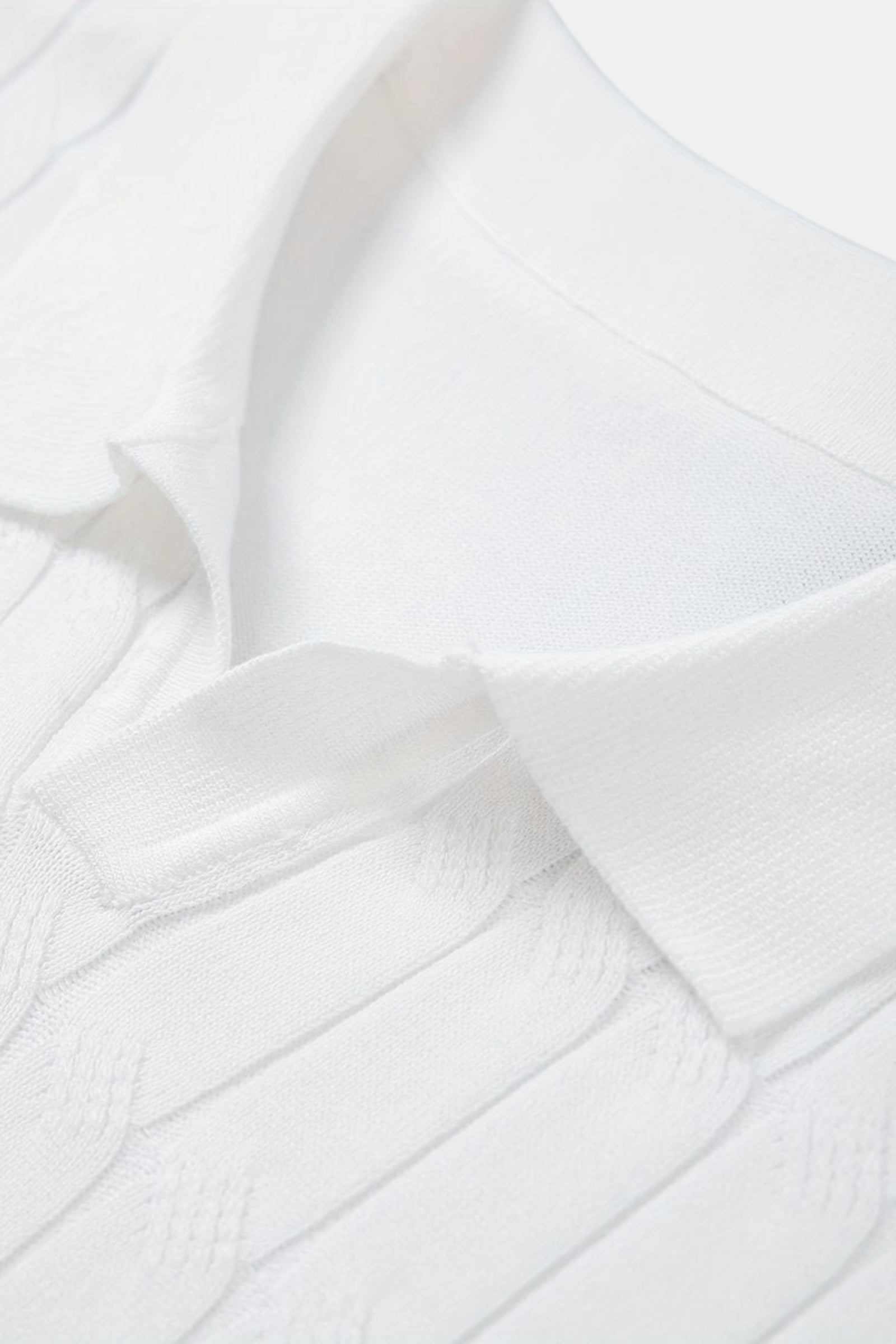 Klyne Premium V-Neck Cable Knit Polo