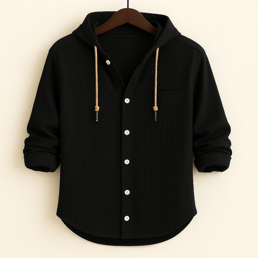 Sebastian - Luxury Soft Cotton Shirt with Hood