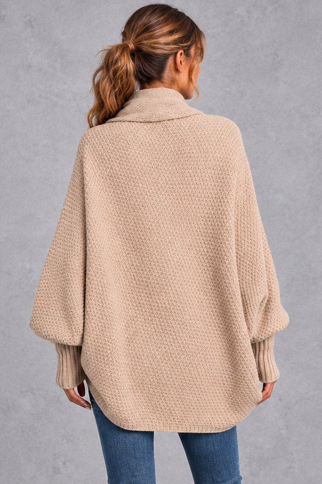 Women's Batwing Knitted Cardigan – Khaki