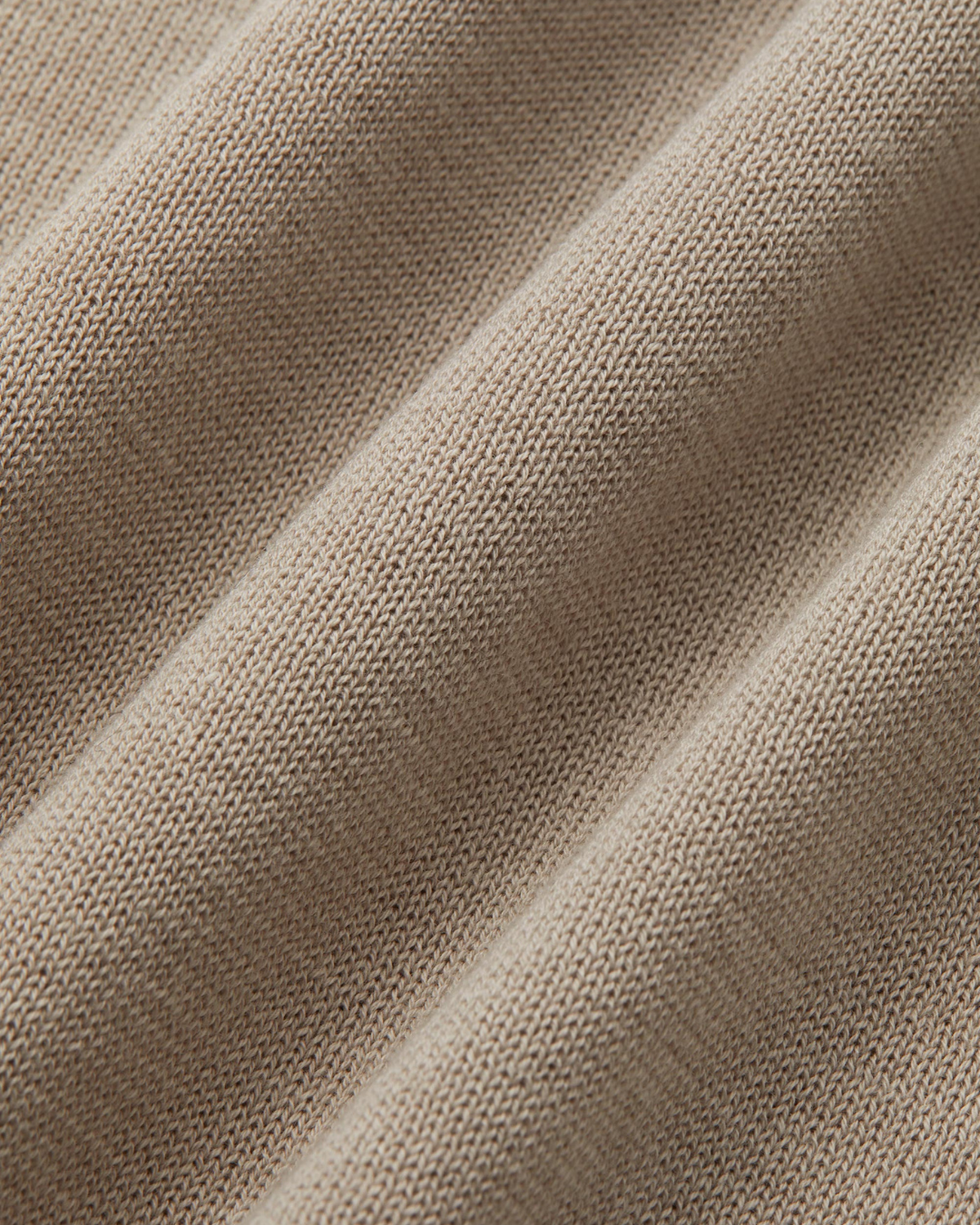 Taupe Polo Shirt Without Buttons