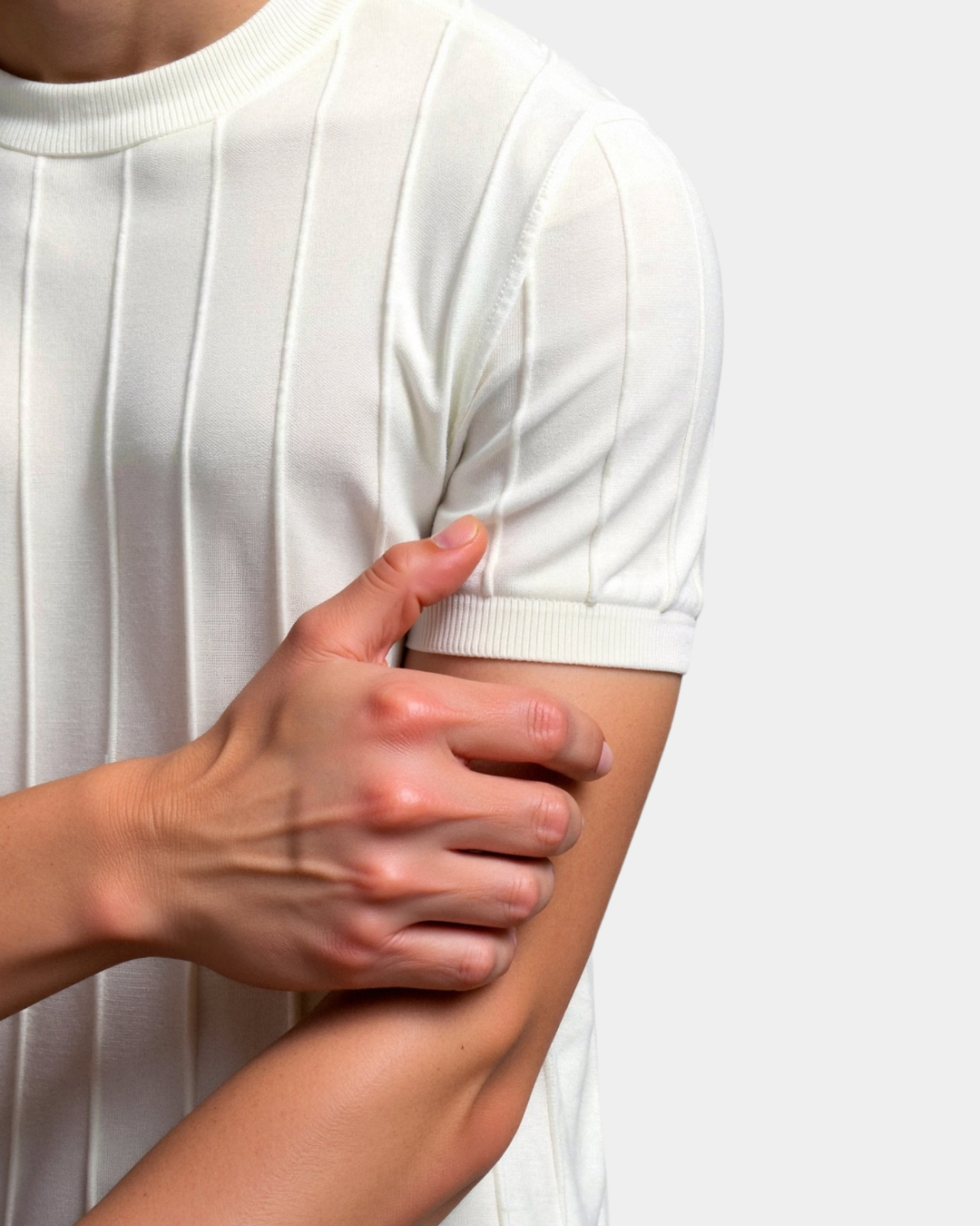 Old Money Striped Crew Neck T-Shirt - White