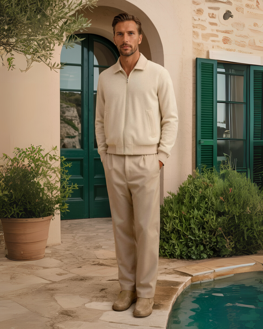 Premium Modern Classic Polo Collar Jacket