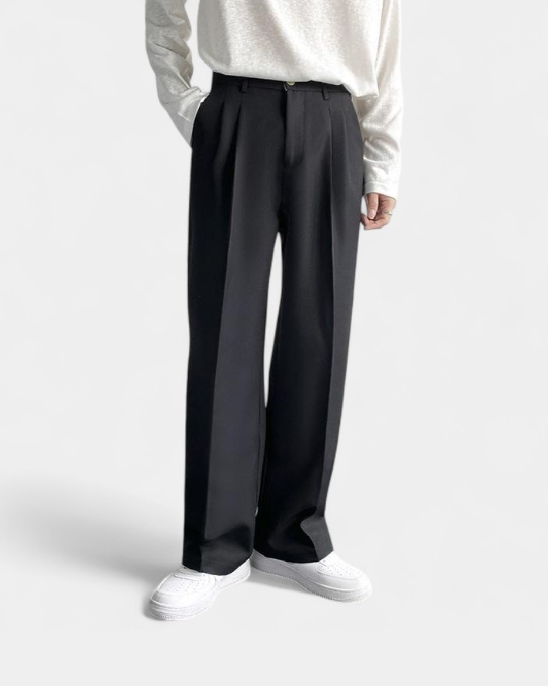 Charles - Relaxed Fit Valmont Chino Pants - Black