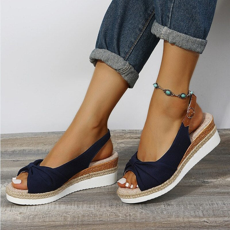 Women's Cozy Peep-Toe Sandals - Candy