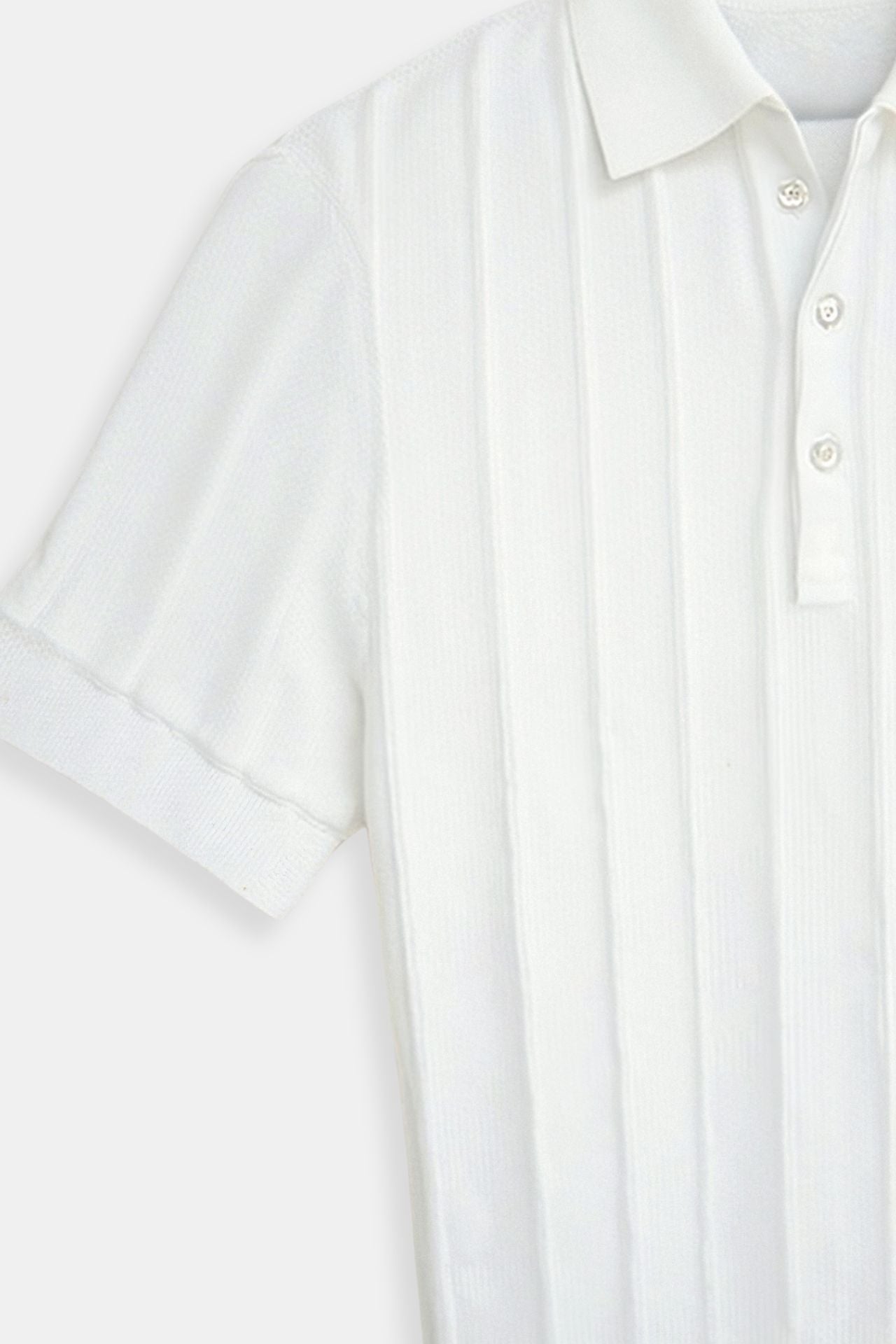 Klyne Vertical Striped Button Up Polo