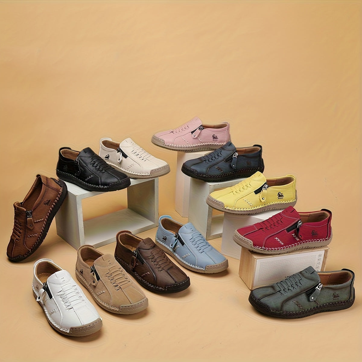 Women's Zip-Up Comfort Sneakers - Nila