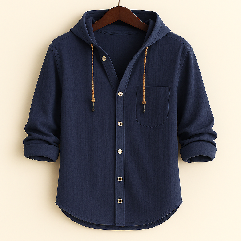 Sebastian - Luxury Soft Cotton Shirt with Hood