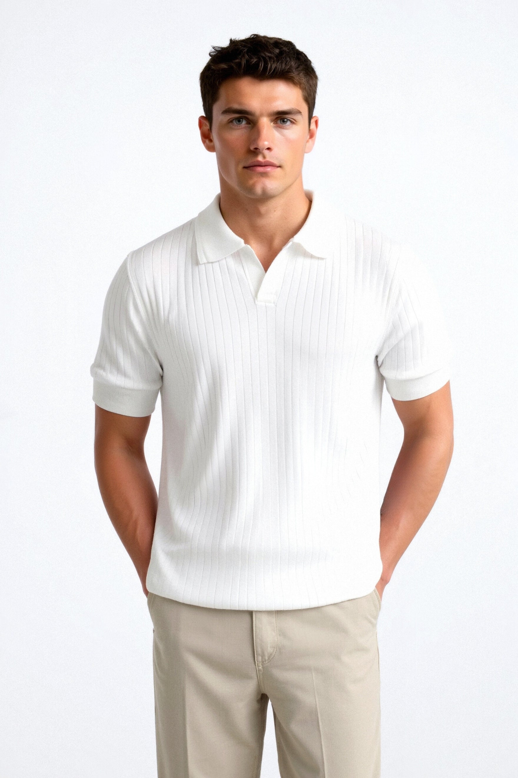 Klyne Ribbed Cotton Polo