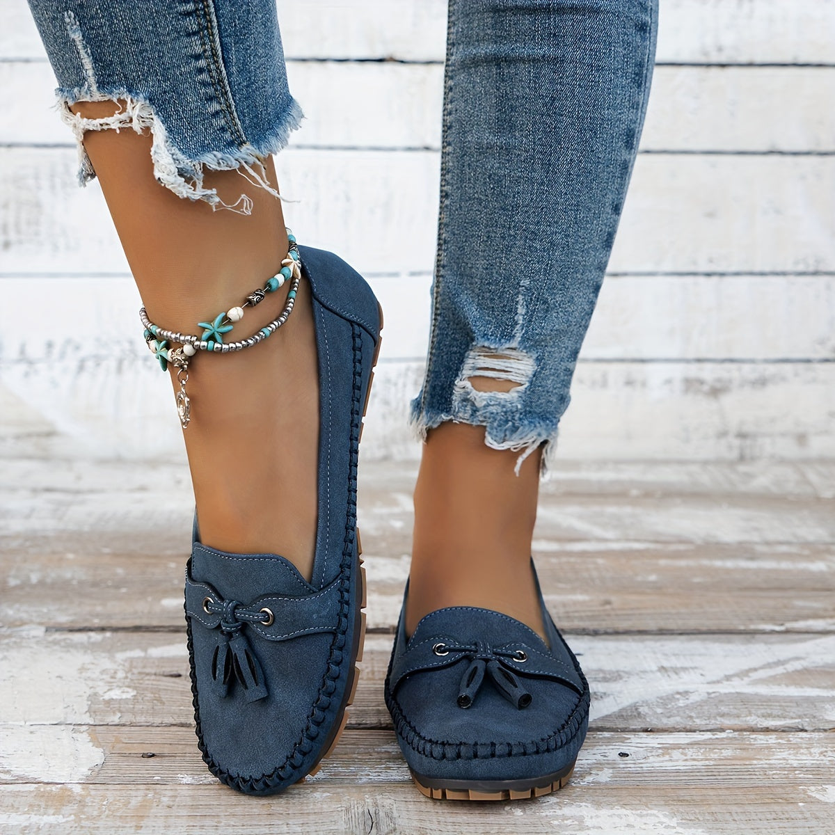 Women's Tassel Detail Loafers - Nadine