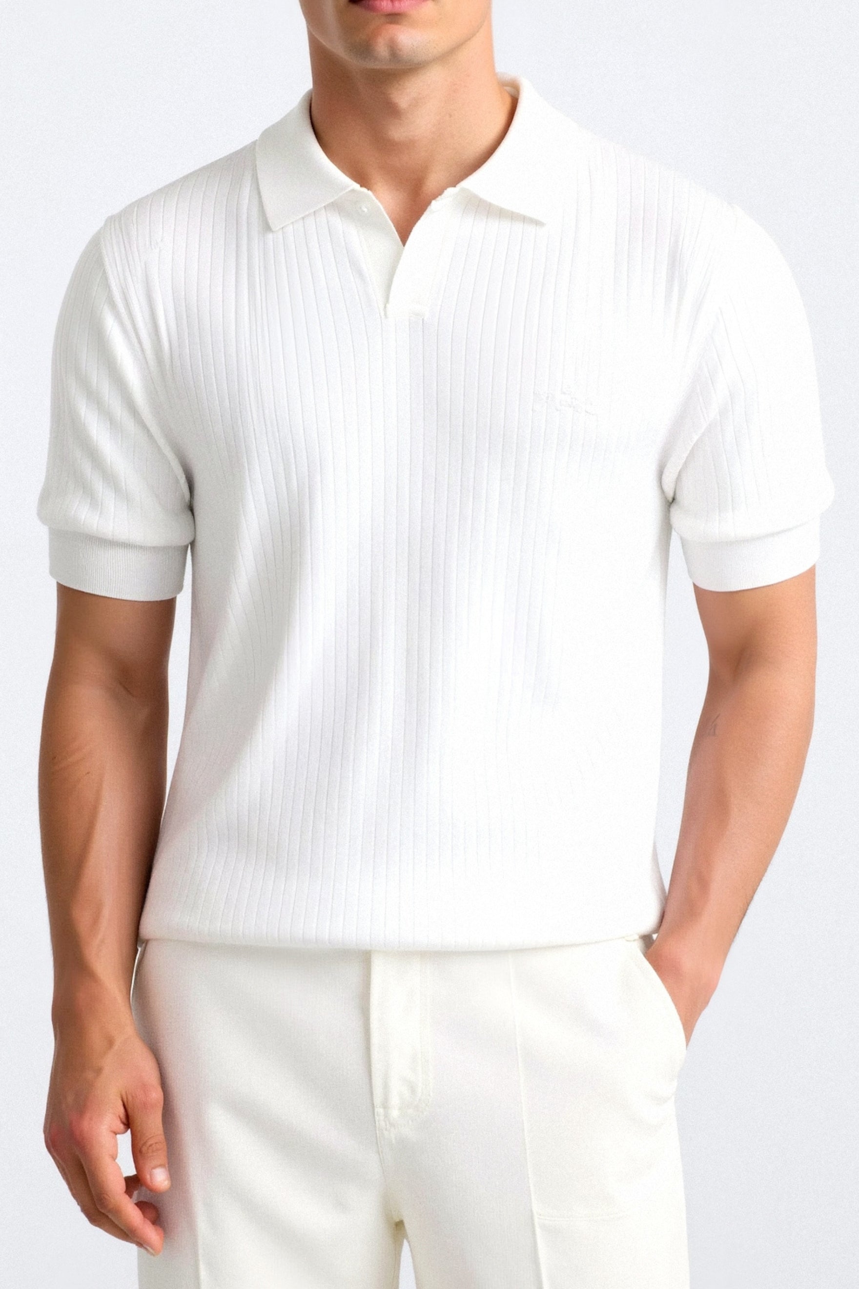 Klyne Ribbed Cotton Polo