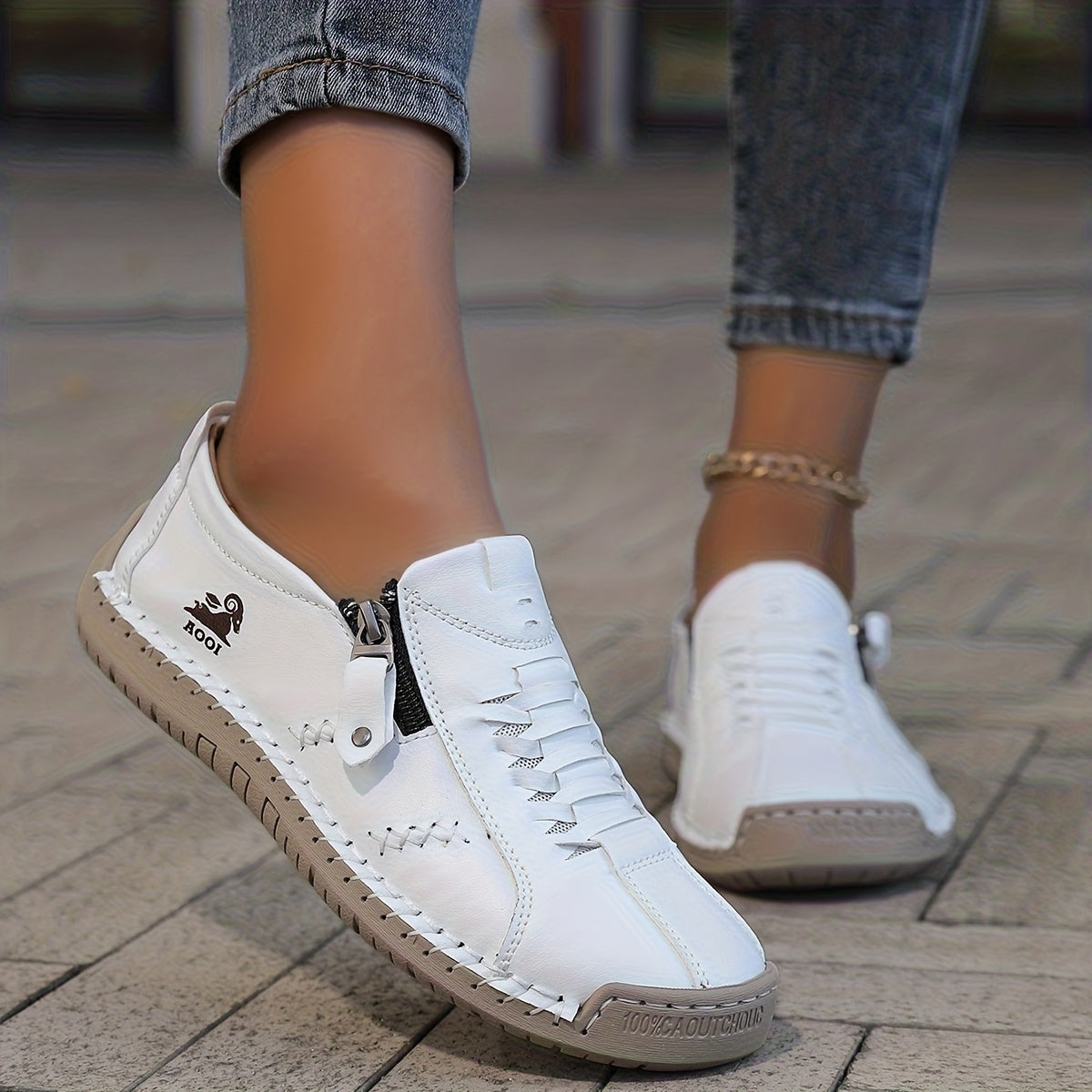 Women's Zip-Up Comfort Sneakers - Nila