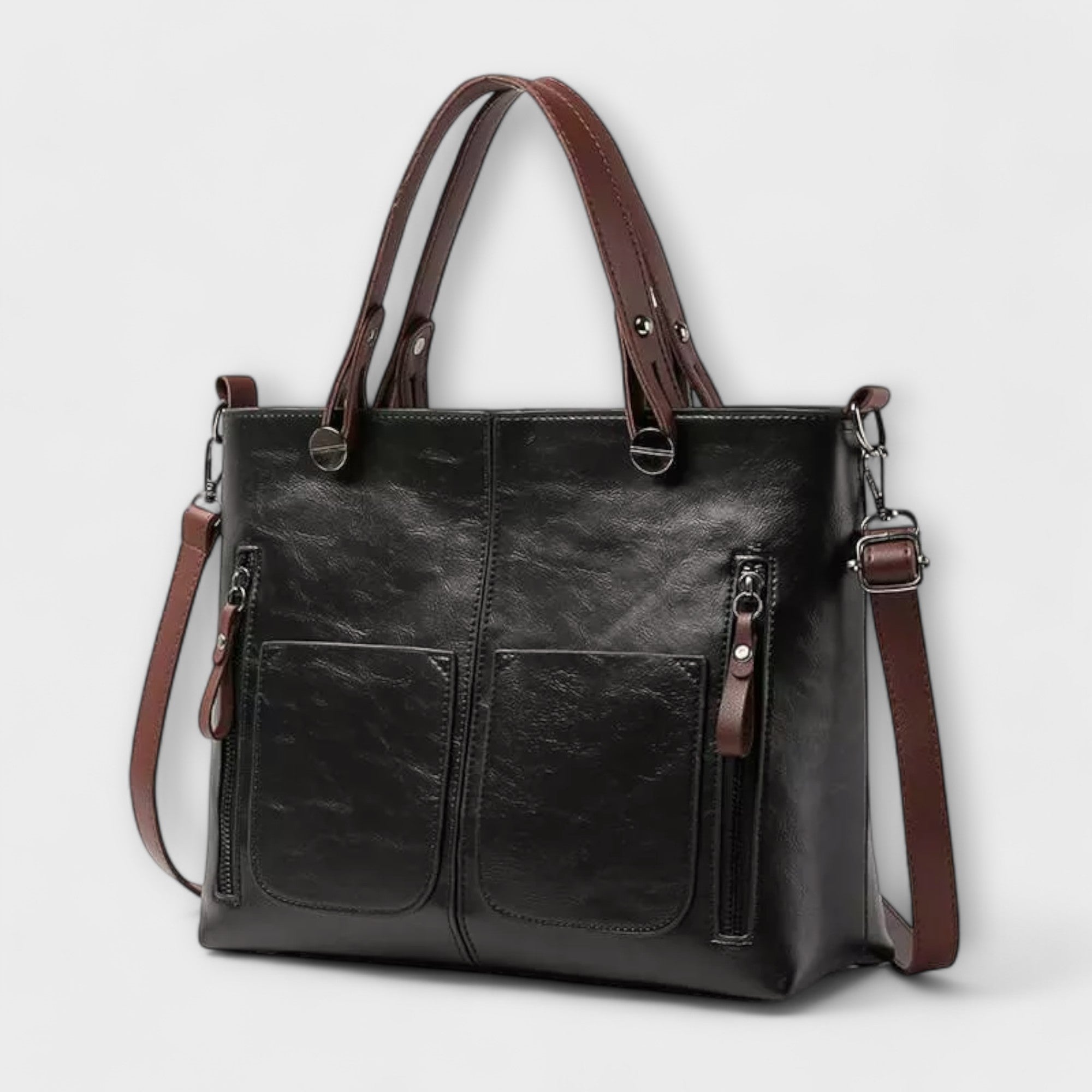 Leather Handbag, Minimalist Design | Serenya