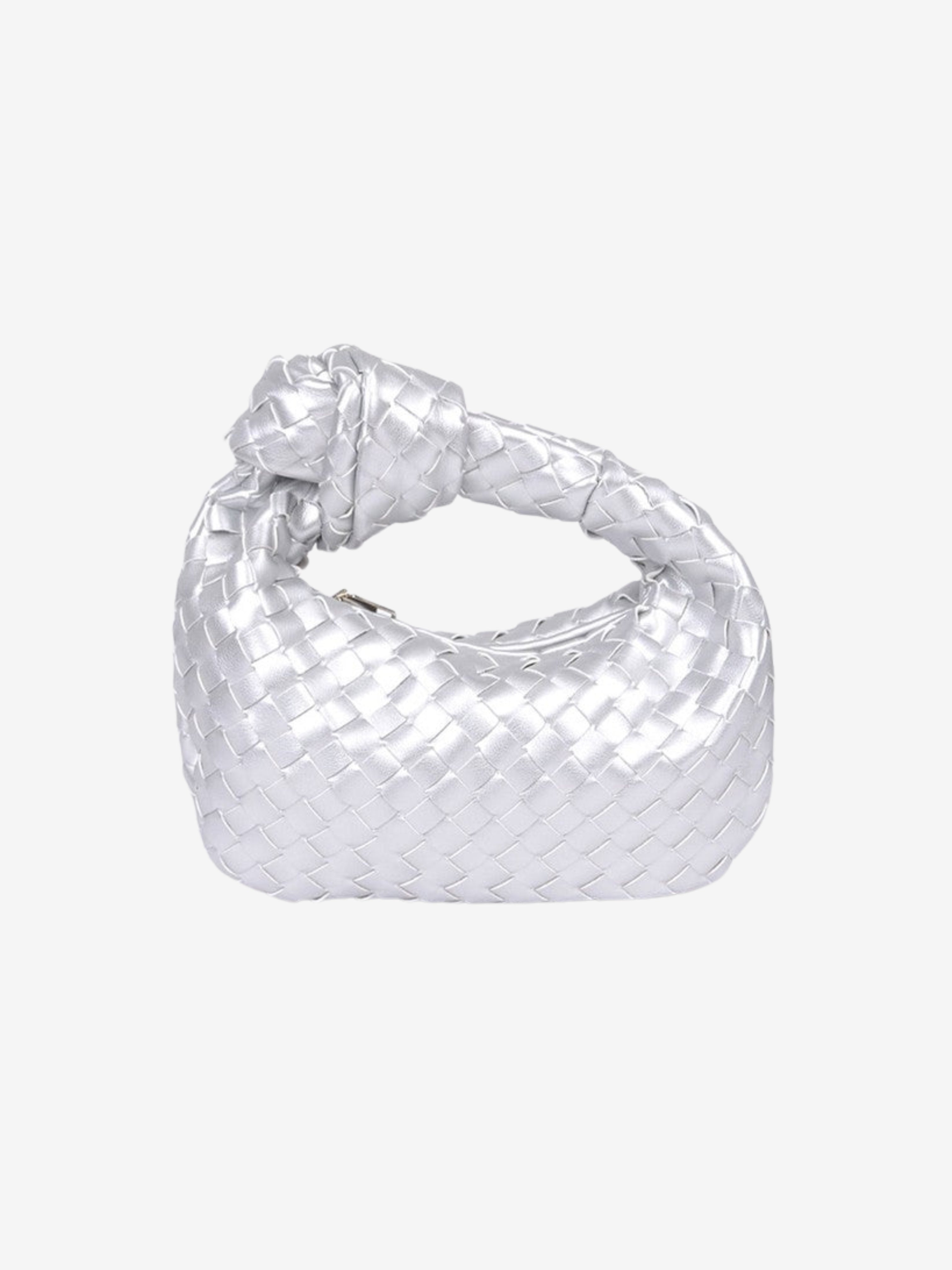 Women's Woven Faux Leather Mini Top Handle Bag for Evening & Everyday Use | Marigold