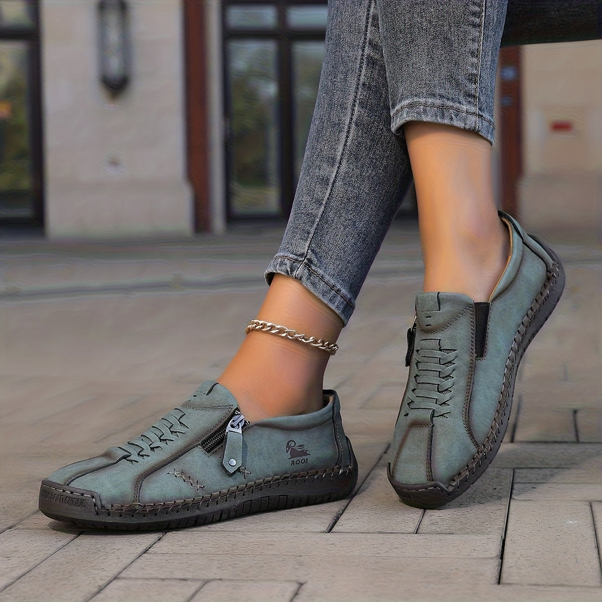 Women's Zip-Up Comfort Sneakers - Nila