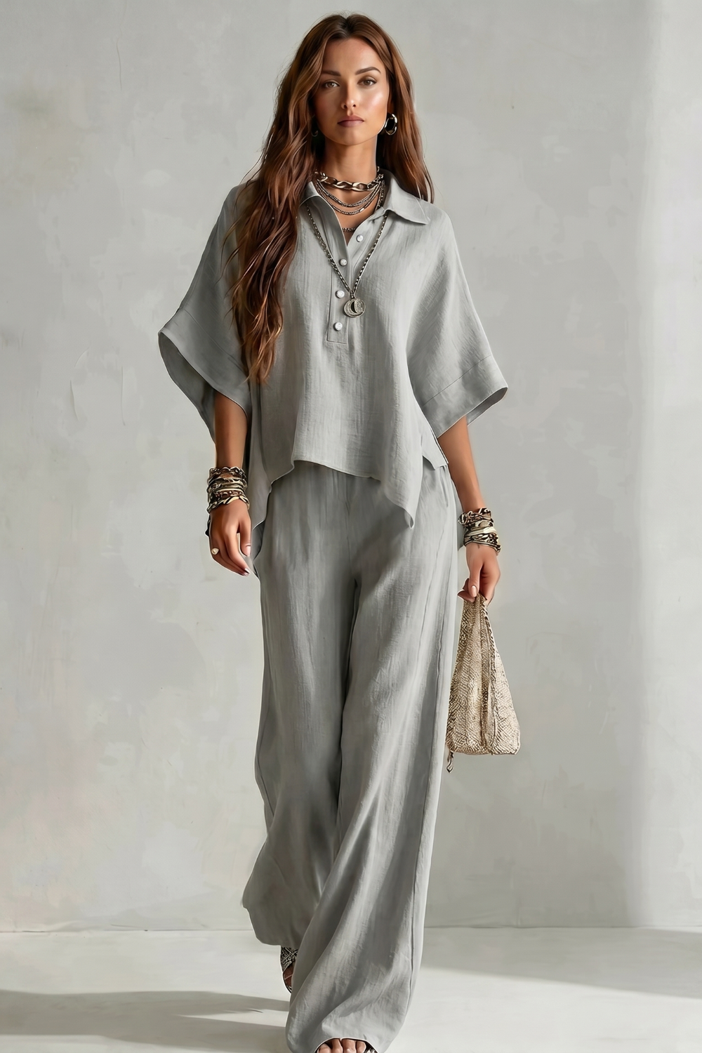 Gray colorway, full-length view