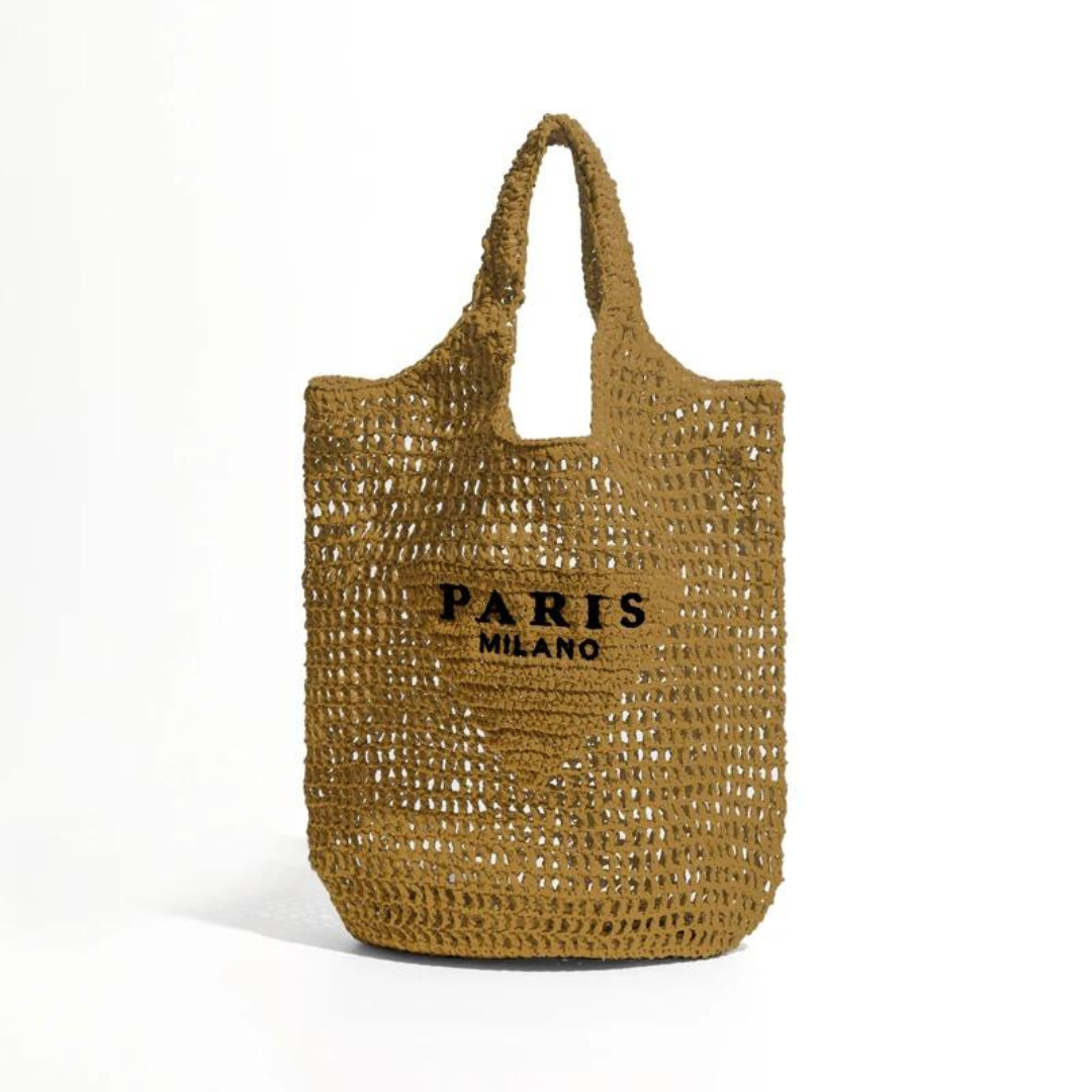 Handwoven Crochet Straw Tote Bag | Beatrice