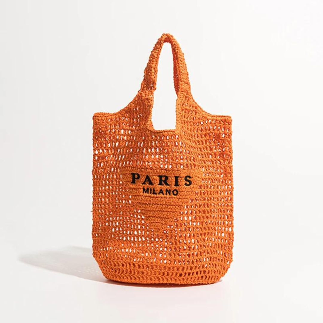 Handwoven Crochet Straw Tote Bag | Beatrice