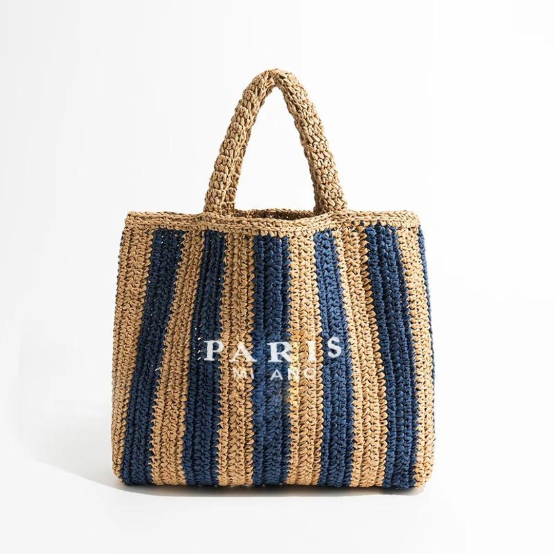 Handwoven Crochet Straw Tote Bag | Caterina