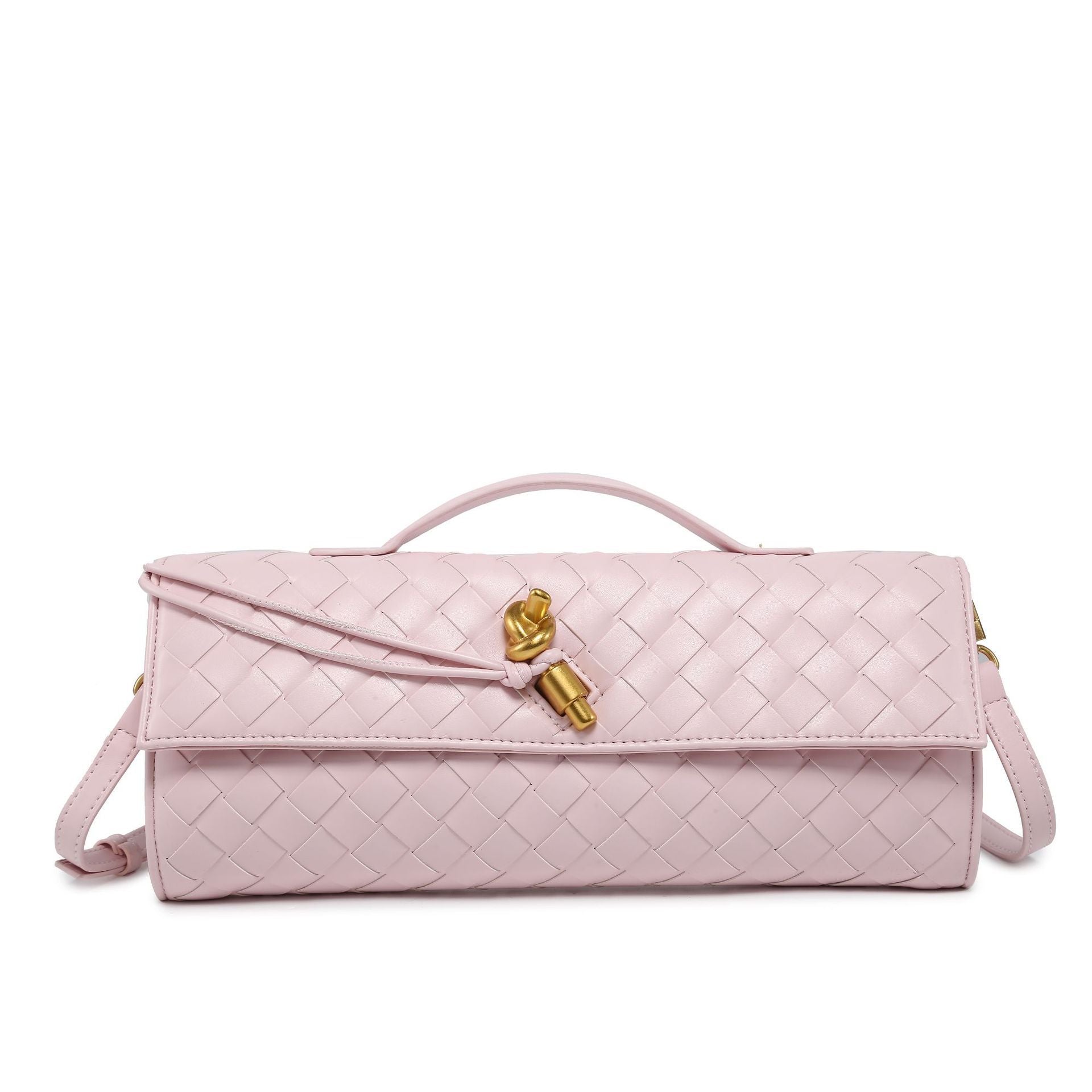 Handwoven Leather Tote Bag with Knot Closure | Brenda