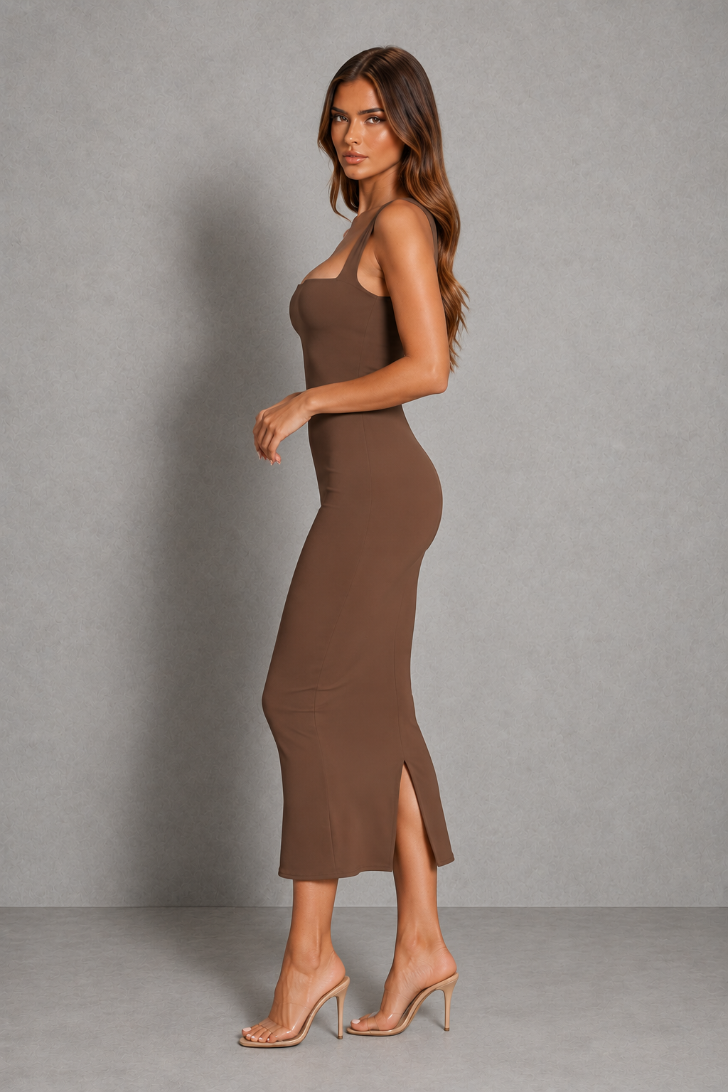 Women's Strapless Pencil Midi Party Dress - Holiday & Evening