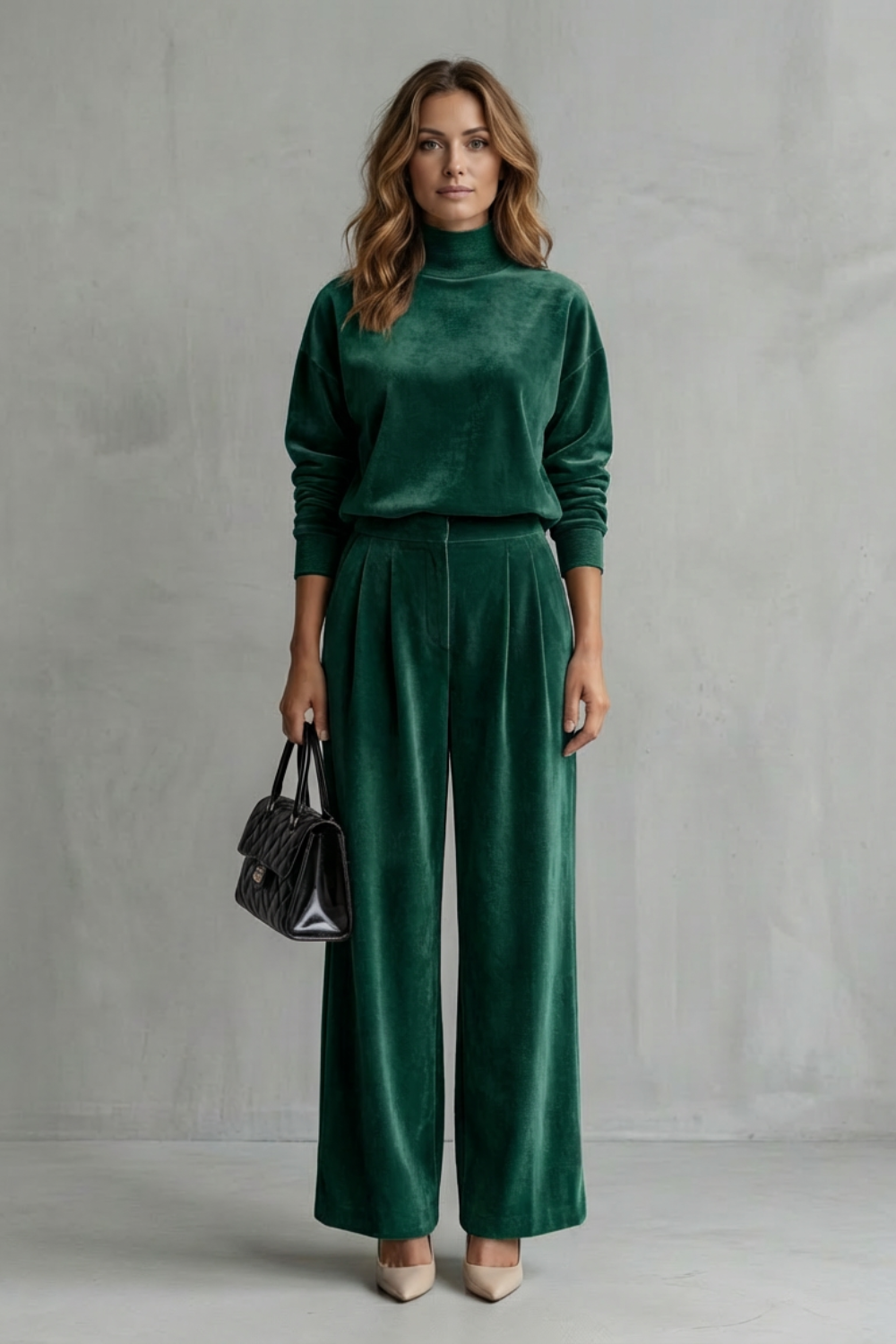 Dark Green colorway, full-length view