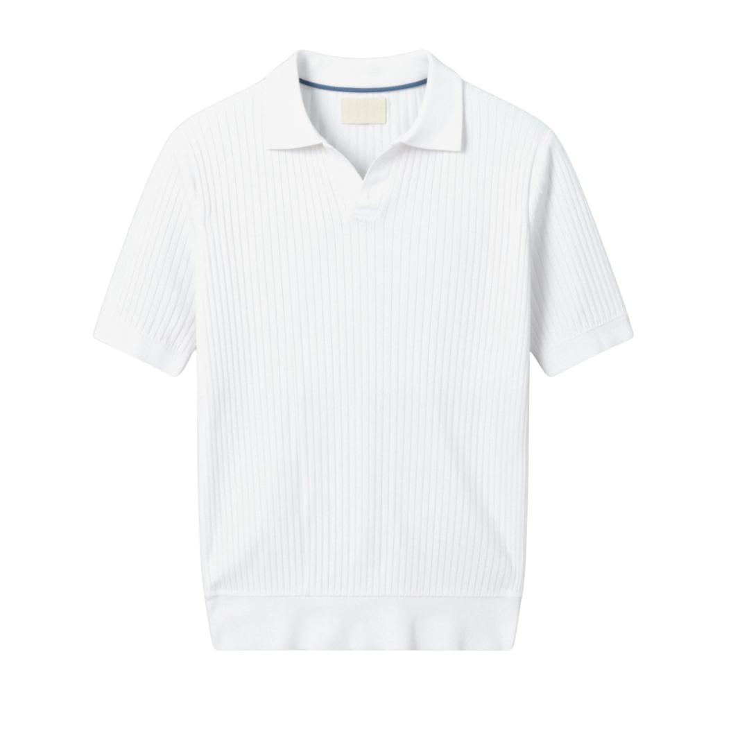 Klyne Ribbed Cotton Polo