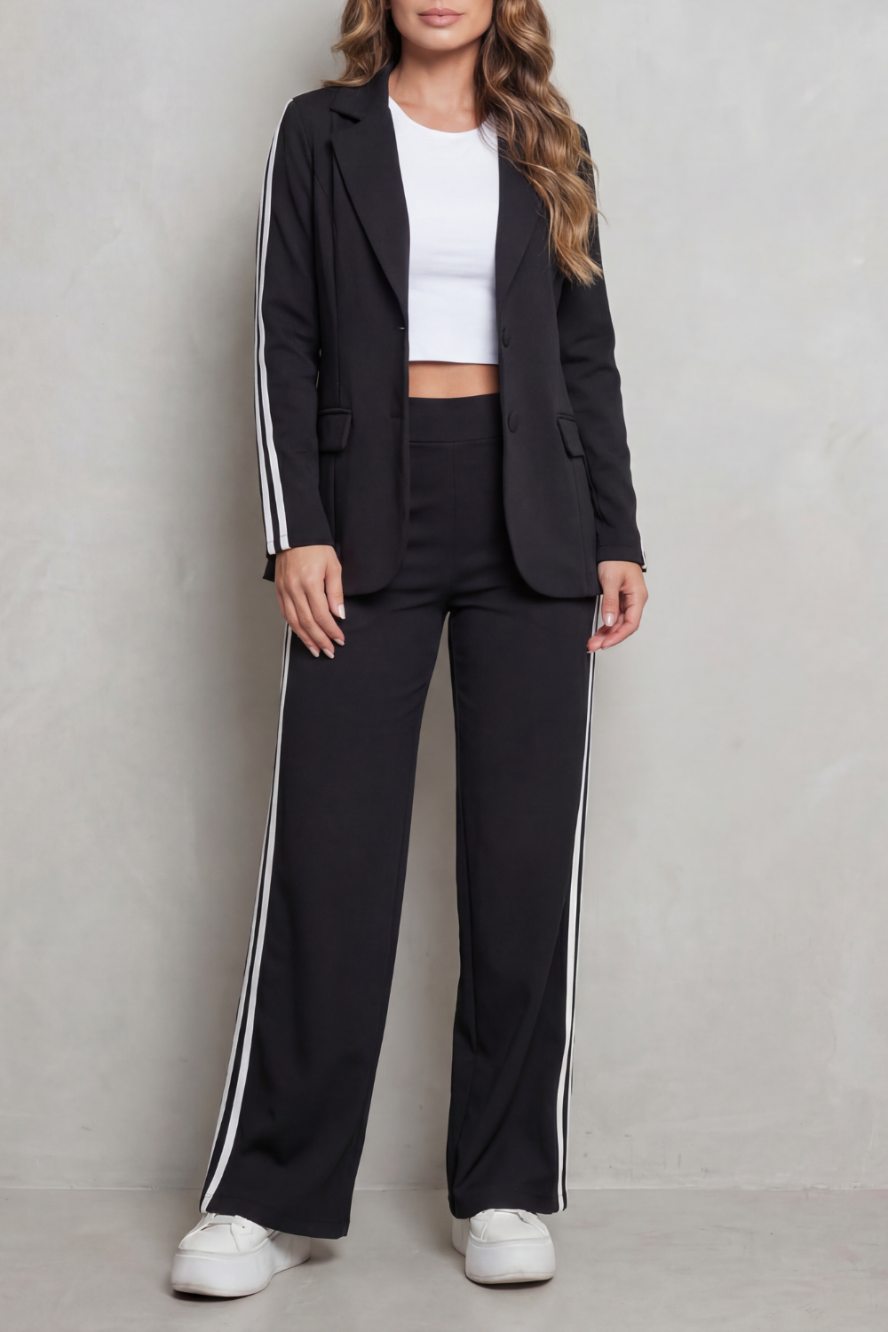 Black colorway, full-length view