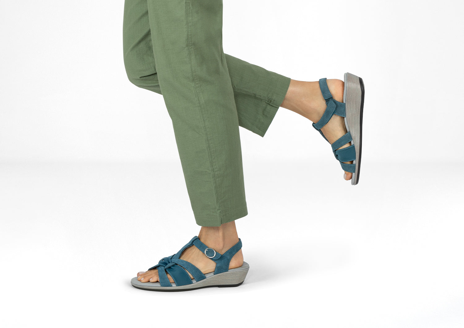 Women's Chic Blue Wedge Sandals - Hope