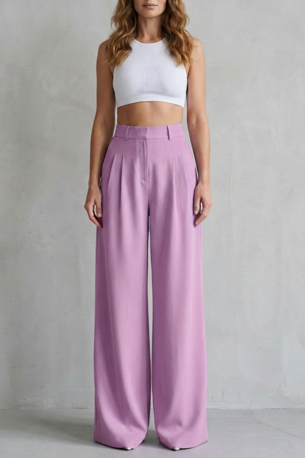 Women's Draped Wide Leg Tailored Pants - Perlisse