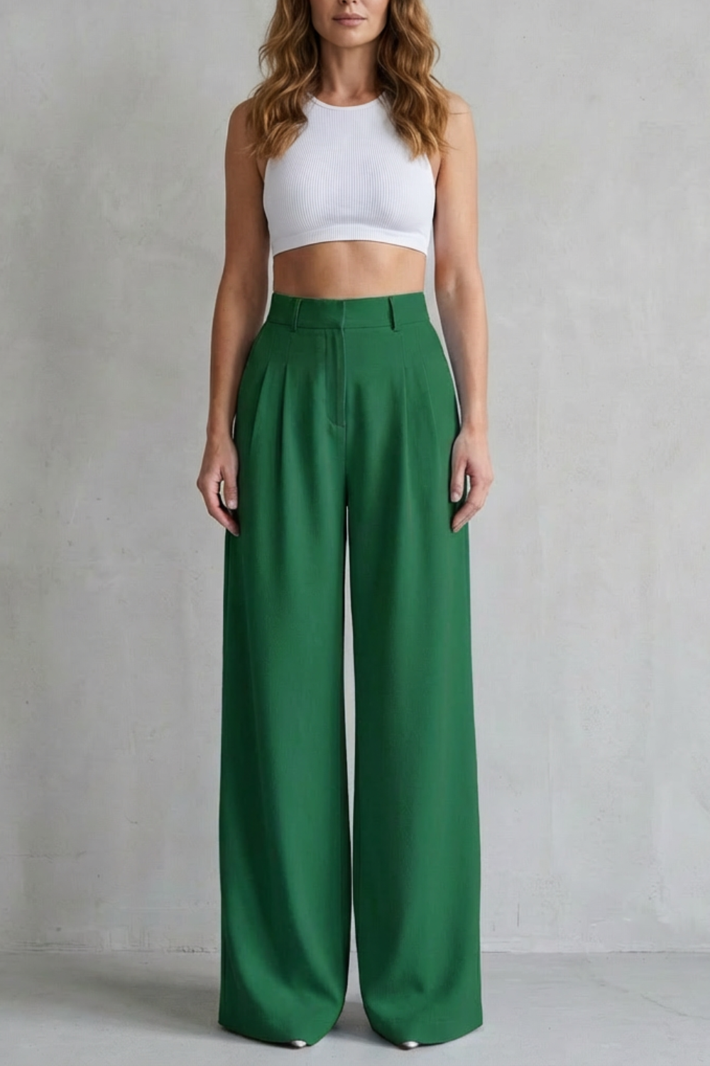 Women's Draped Wide Leg Tailored Pants - Perlisse