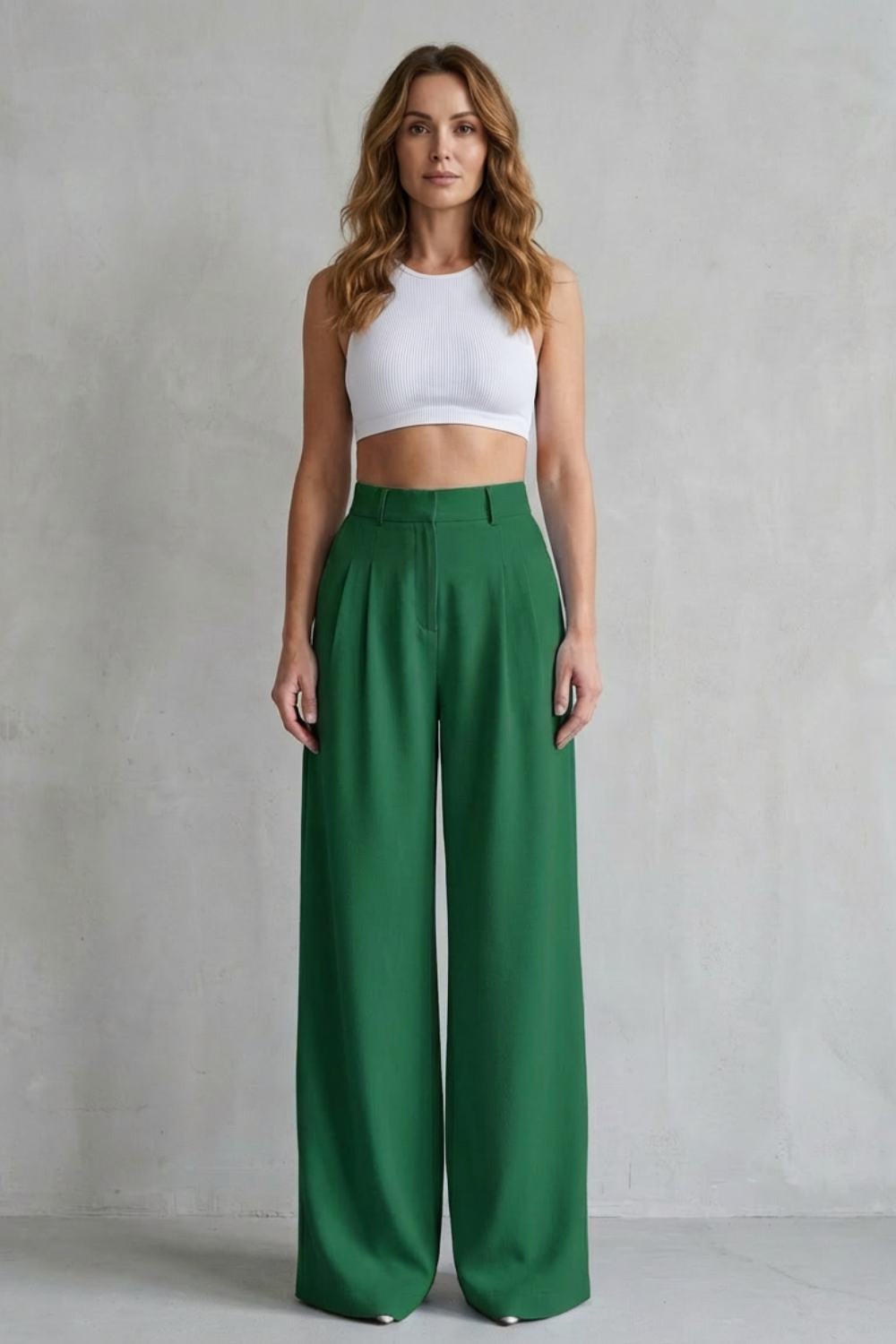 Women's Draped Wide Leg Tailored Pants - Perlisse