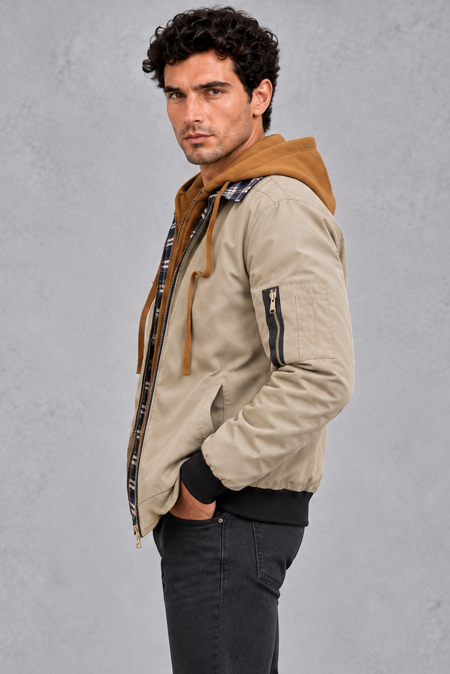 Men's Insulated Winter Shell Jacket – Stone