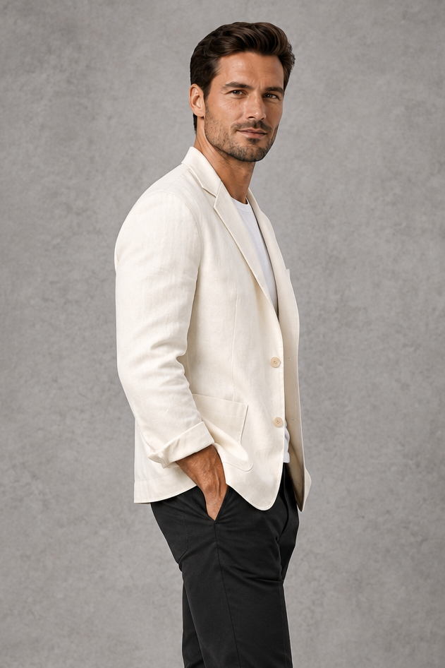 Men's Slim-Fit Blazer – Off-White