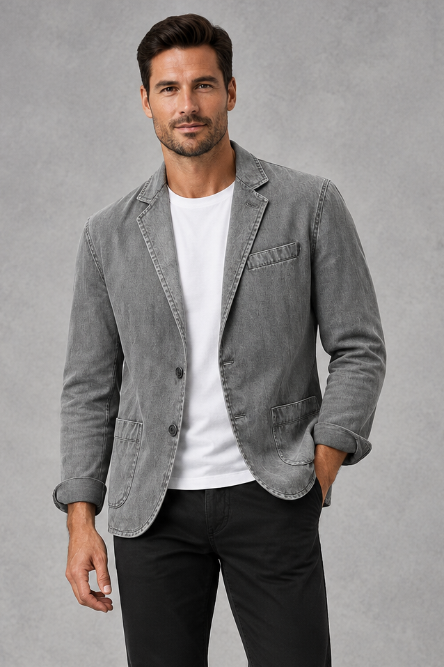 Men's Slim-Fit Blazer – Gray