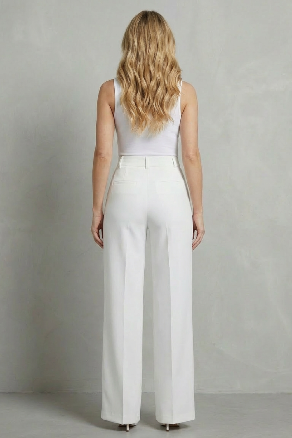 Women's High Rise Straight Leg Tailored Pants - Nerissane