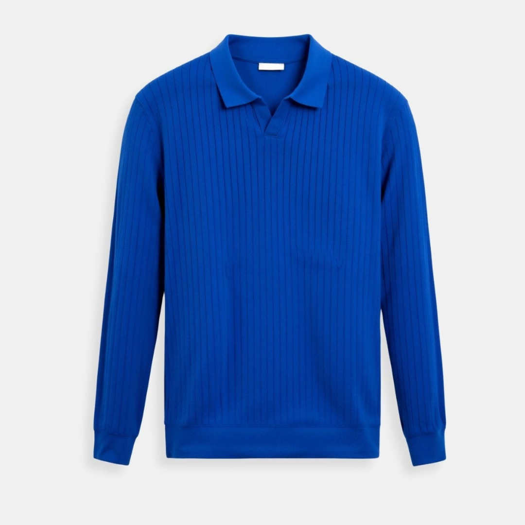 Kalvin - Striped Long Sleeve Polo
