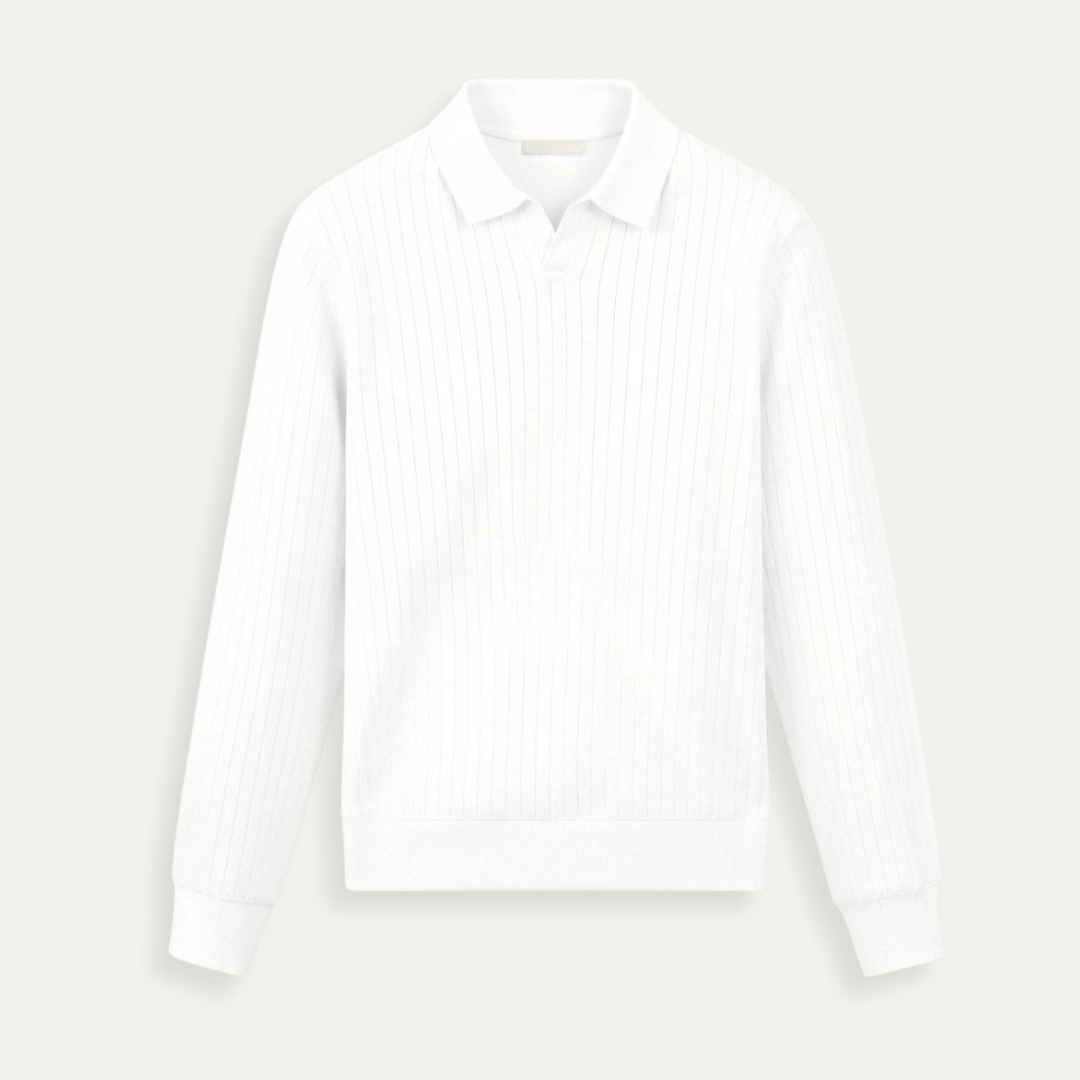 Kalvin - Striped Long Sleeve Polo