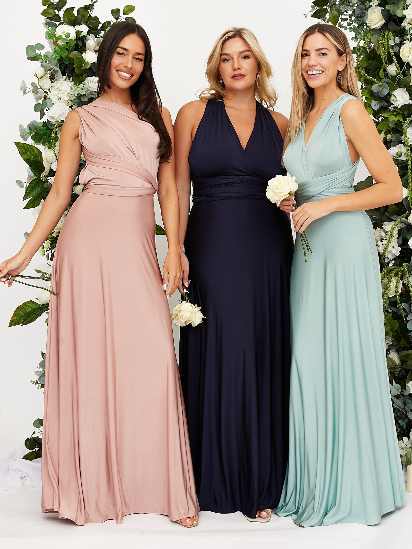 : Women’s formal maxi dress in soft polyester blend for weddings and events