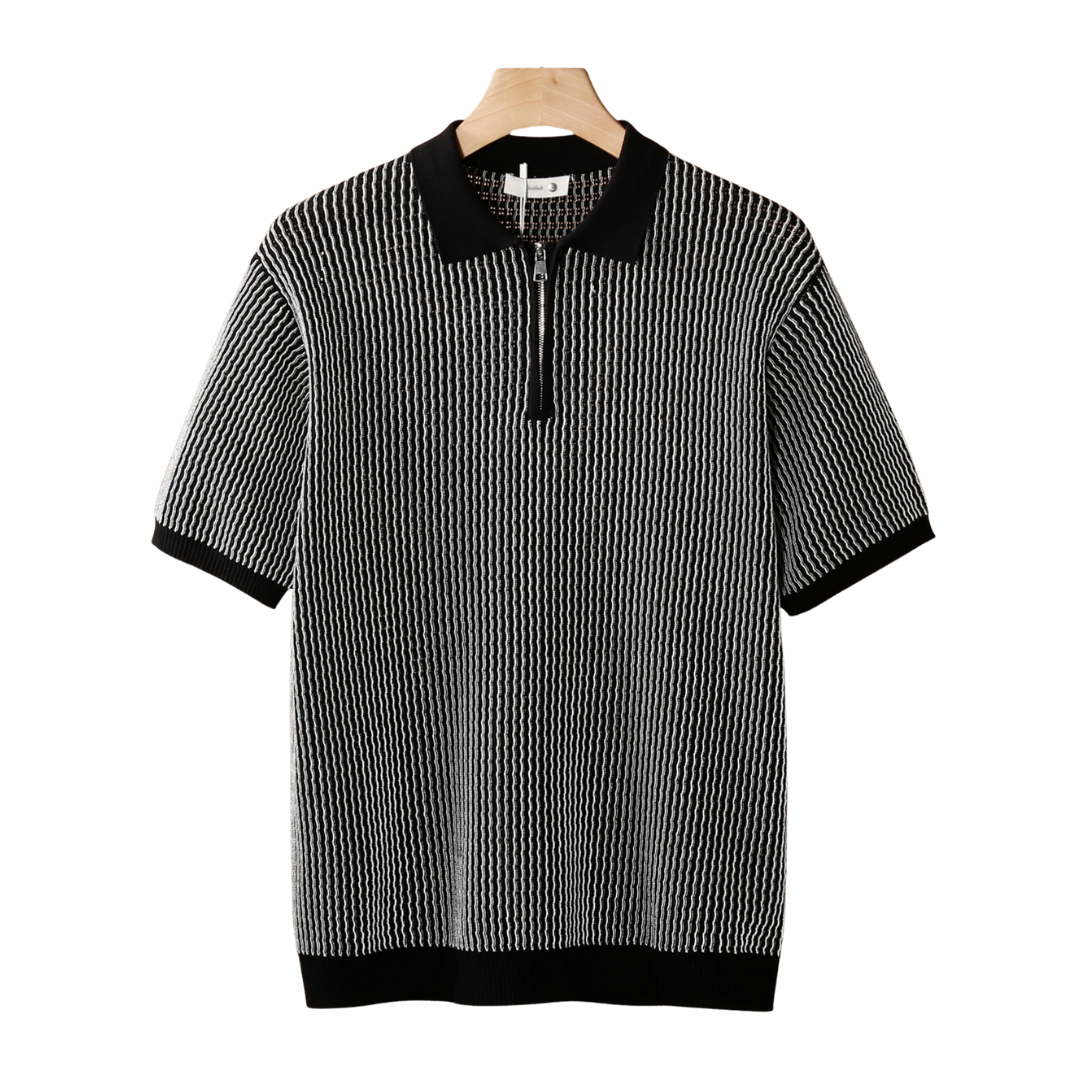 Klyne Textured Zipper Polo